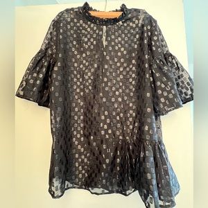 H&M sheer black blouse